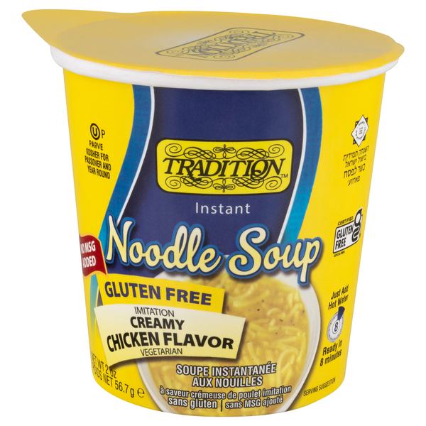 Tradition Kosher Gluten Free Creamy Chicken Noodle Instant Soup Cup