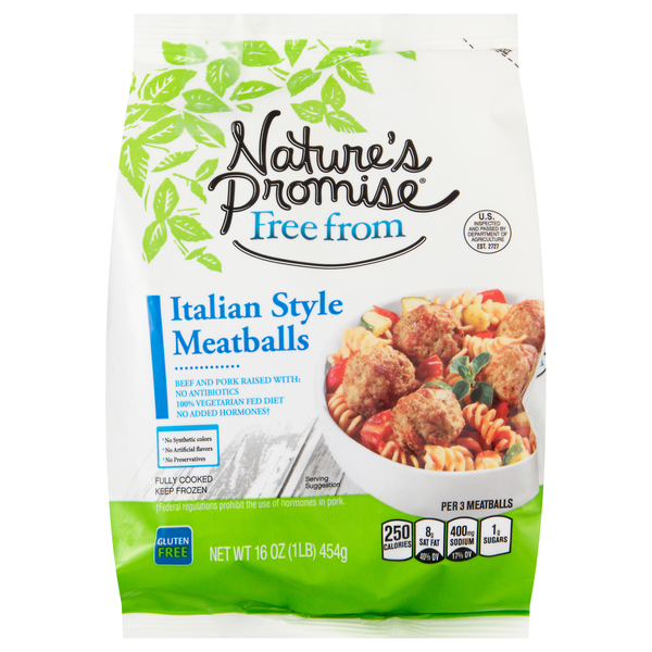 Nature's Promise Italian Style Meatballs - apx 18 ct Frozen