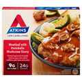 Atkins Low Carb Meatloaf w/Portobello Mushroom Gravy Protein Frozen Meal