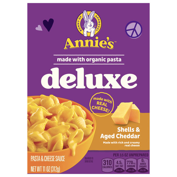 Annie's Organic Deluxe Shells & Aged Cheddar Pasta & Cheese Sauce