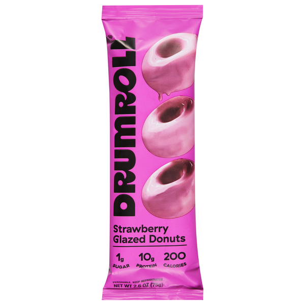Drumroll Strawberry Glazed Donuts