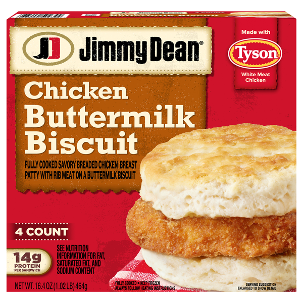 Jimmy Dean Chicken Buttermilk Biscuit Sandwiches - 4 ct