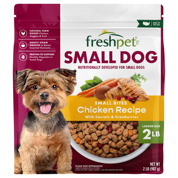 Freshpet Small Bites Chicken Recipe Refrigerated All Stages Dog Food