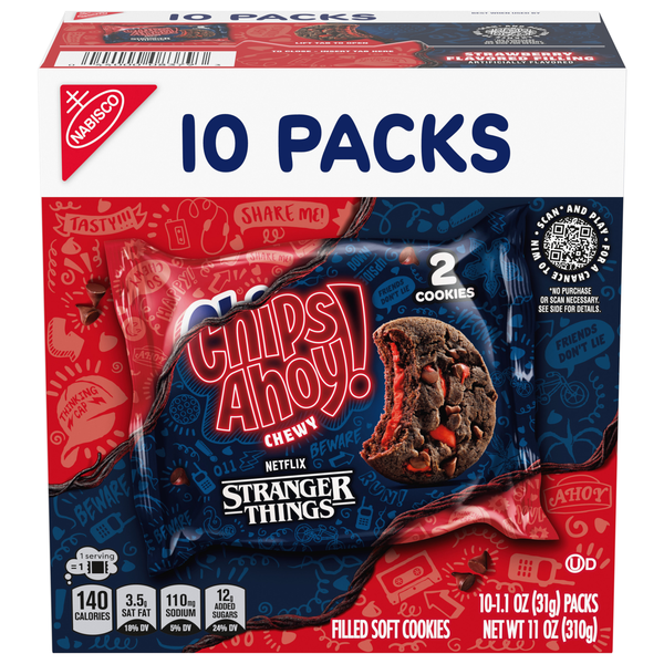 Chips Ahoy! Chewy Netflix Stranger Things Filled Cookies - 10 ct