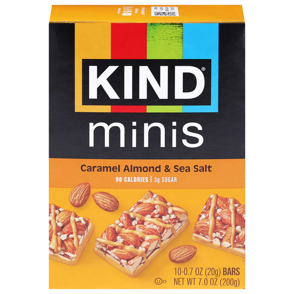 KIND Minis Gluten Free Caramel Almond & Sea Salt Bars - 10 ct