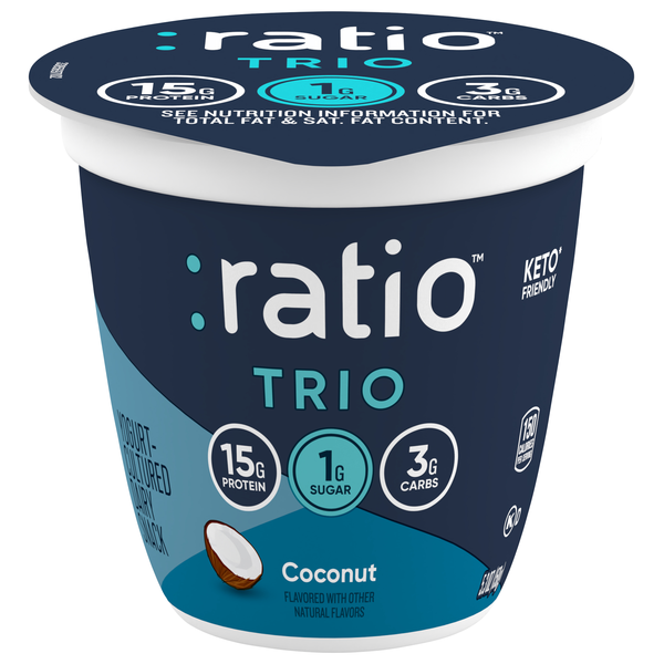 ratio TRIO KETO Friendly Coconut Dairy Yogurt Snack Cup