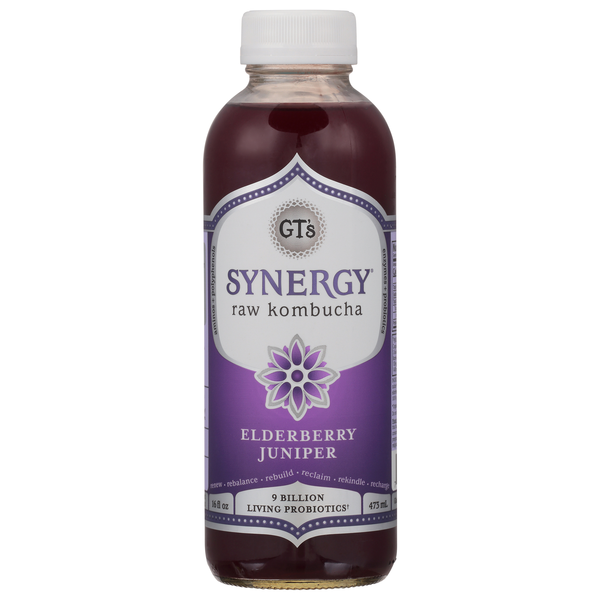 GT's Synergy Elderberry Juniper Raw Kombucha