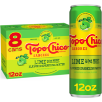 Topo Chico Sabores Lime with Mint Sparkling Water - 8 pk | MARTIN'S