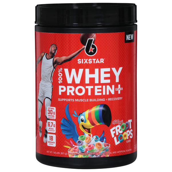 SIXSTAR Kellogg's Froot Loops 30g 100% Whey Protein+ Powder Drink Mix