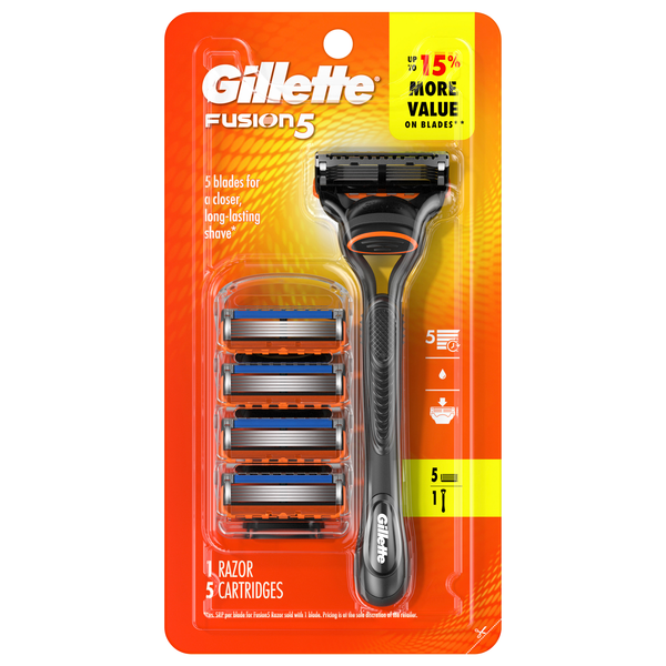 Gillette Fusion5 Razor + 4 Cartridge Refills