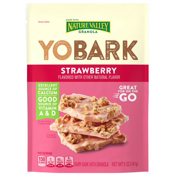Yobark Strawberry Dairy Bark with Granola