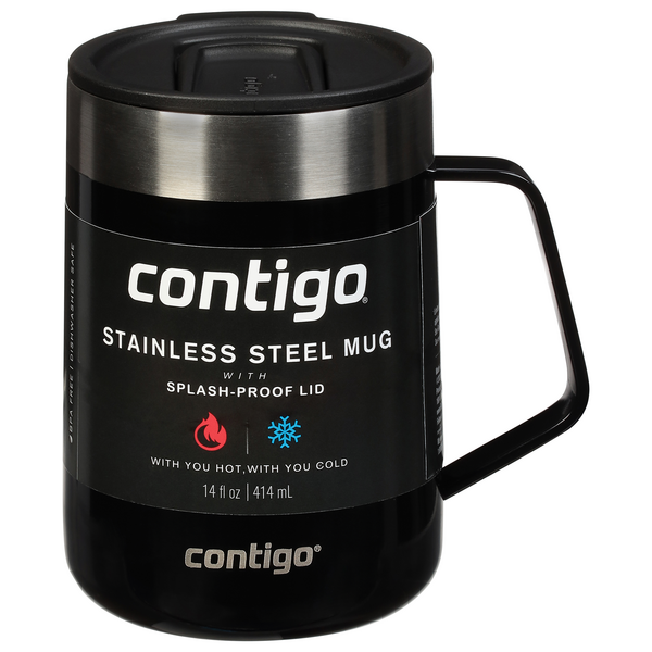 Contigo Stainless Steel Mug with Splash-Proof Lid Licorice 14 oz