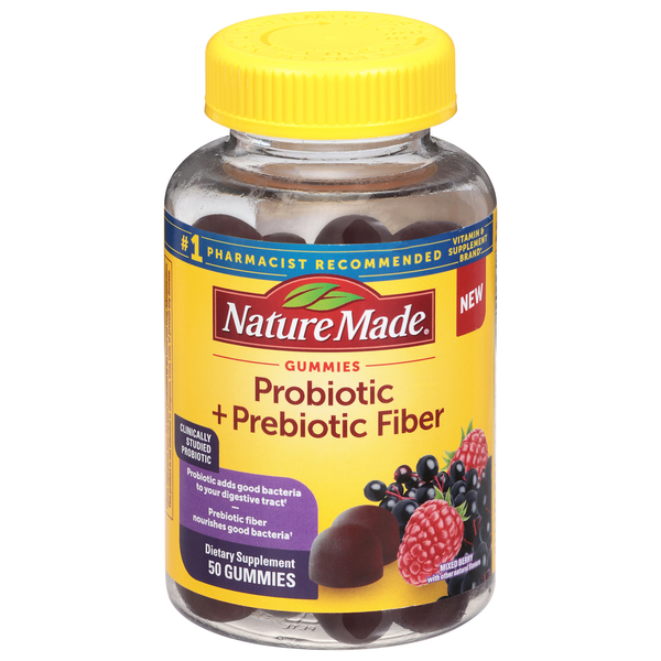 Nature Made Probiotic + Prebiotic Fiber Gummies