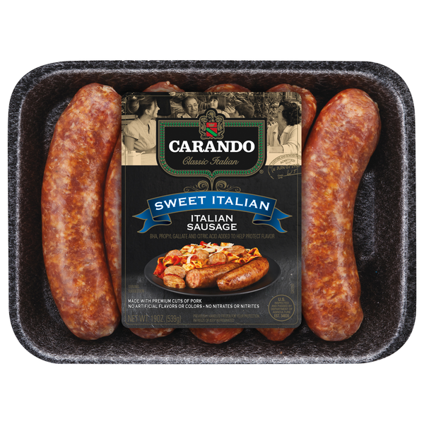 Carando Sweet Italian Sausage - 5 ct