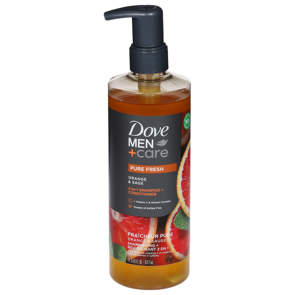 Dove Men+Care Pure Fresh Orange & Sage 2-in-1 Shampoo & Conditioner