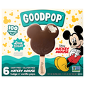 GoodPop Dairy Free Fudge n' Vanilla Mickey Mouse Pops - 6 ct Frozen