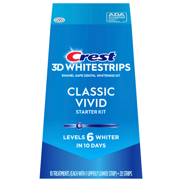 Crest 3D Whitestrips Dental Whitening Kit Classic Vivid