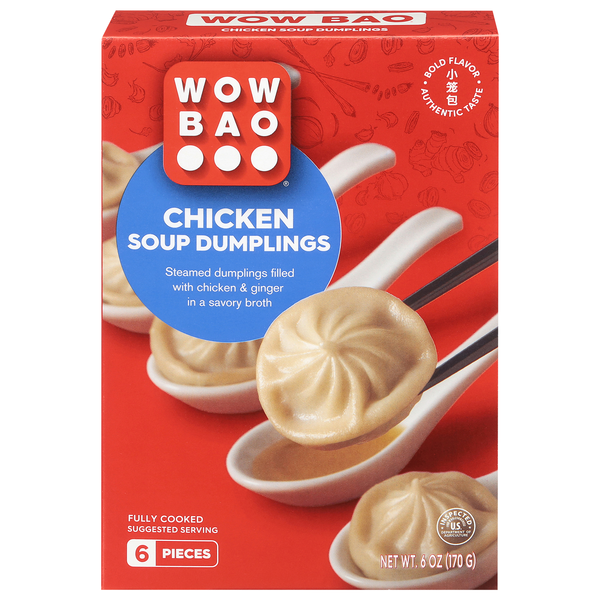 Wow Bao Steamed Chicken Soup Dumplings - 6 ct Frozen