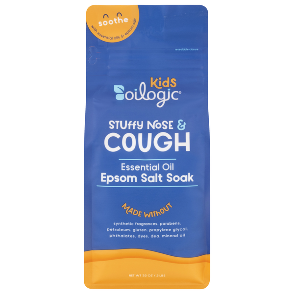 Oilogic Kids Stuffy Nose & Cough Essential Oil Epsom Salt Soak