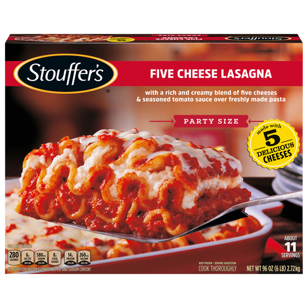 Stouffer's Five Cheese Lasagna Party Size Frozen Meal