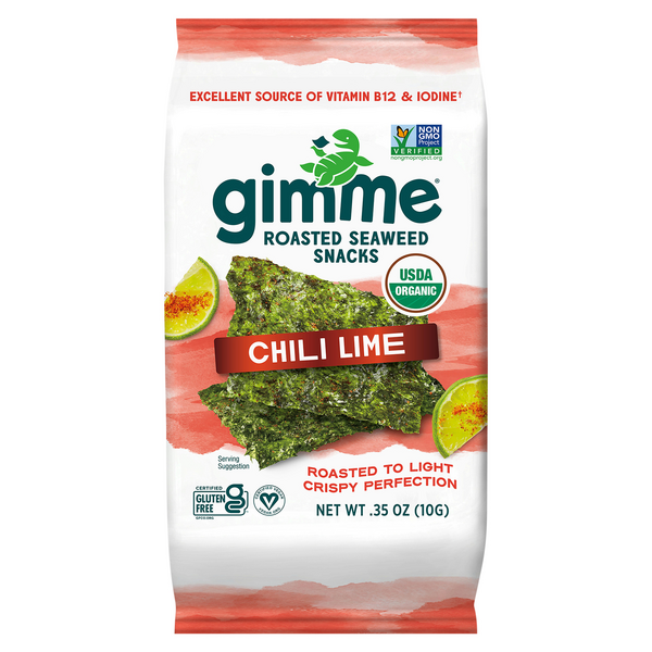 gimMe Organic Chili Lime Roasted Seaweed Snacks