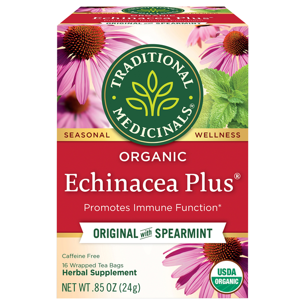 Traditional Medicinals Organic Echinacea Plus w/Spearmint Herbal Tea Bags