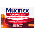 Mucinex Rapid+Clear Pain Headache & Mucus Congestion Rapid Release Caplets