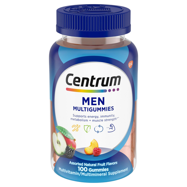Centrum Men Assorted Natural Fruit Flavors Multigummies