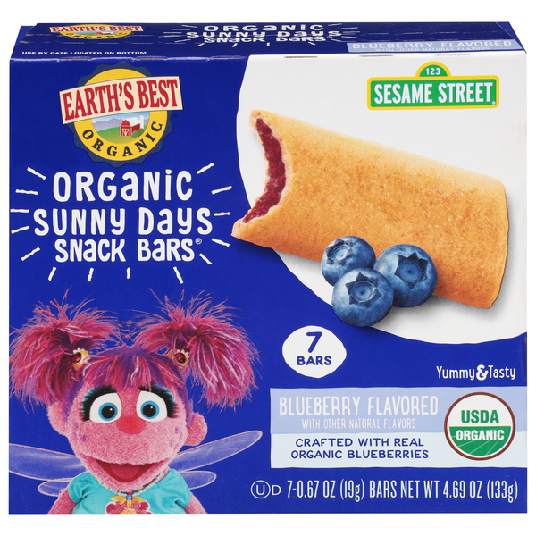 Earth's Best Organic Sunny Days Snack Bars Blueberry - 7 ct