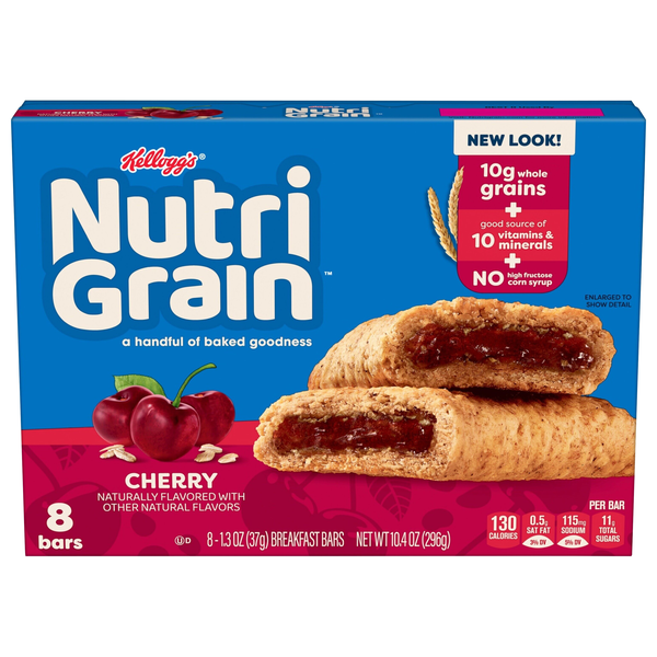 Nutri-Grain Cherry Soft Baked Breakfast Bars - 8 ct