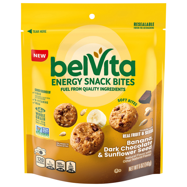 belVita Banana Dark Chocolate & Sunflower Seed Energy Snack Bites