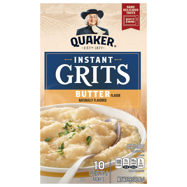 Quaker Butter Flavor Instant Grits Packets - 10 ct