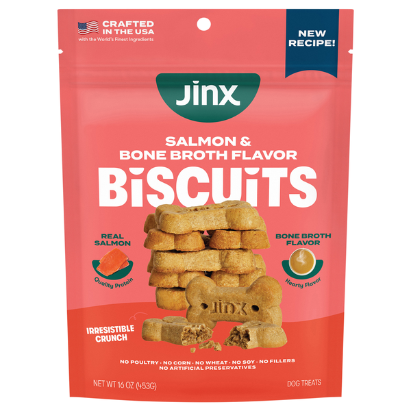 Jinx Salmon & Bone Broth Crunchy Dog Biscuits
