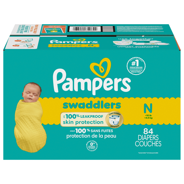 Pampers Swaddlers Newborn Baby Diapers Up to 10 lb