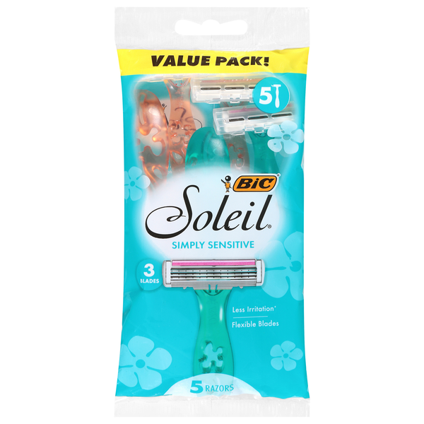 BIC Soleil Simply Sensitive Disposable Razors Value Pack
