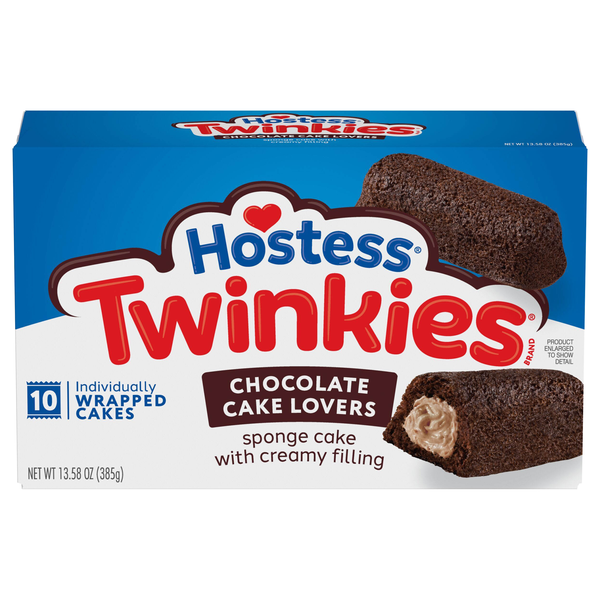 Hostess Chocolate Lovers Twinkies Snack Cakes - 10 ct