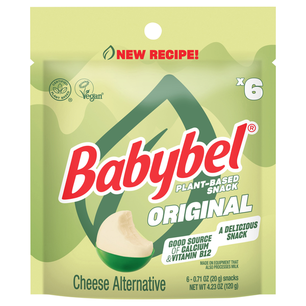 Babybel Dairy Free Plant-Based Vegan Snack Cheese Alternative - 6 ct