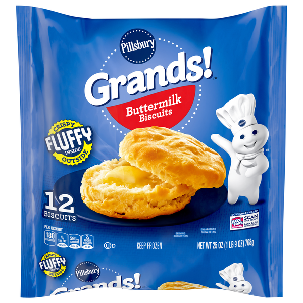 Pillsbury Grands! Buttermilk Biscuits - 12 ct Frozen