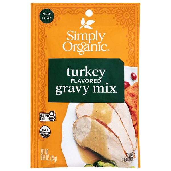 Simply Organic Gluten Free Turkey Flavored Gravy Mix Packet