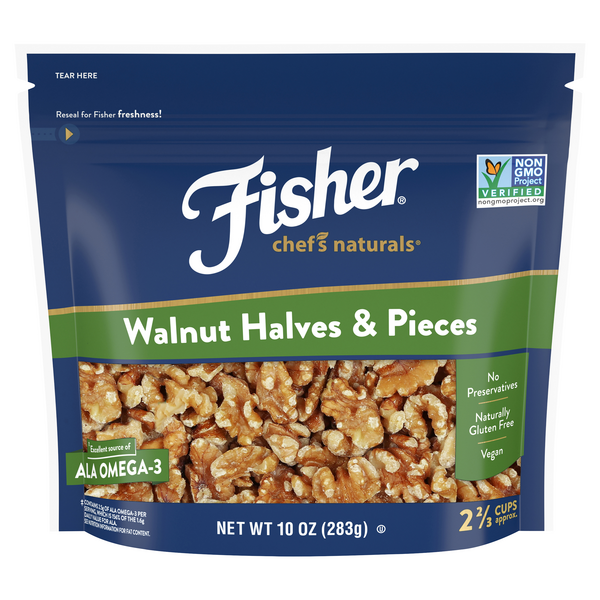 Fisher Chef's Naturals Walnut Halves & Pieces