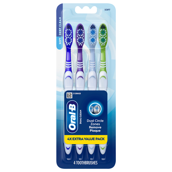 Oral-B Dual Clean Manual Toothbrushes Soft Value Pack