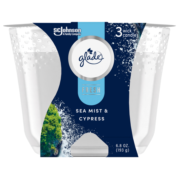 Glade Fresh Sea Mist & Cypress 3-Wick Candle