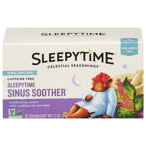 Celestial Seasonings Caffeine Free Sleepytime Sinus Soother Herbal Tea Bag
