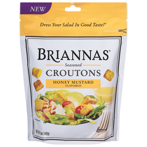 Briannas Honey Mustard Flavored Seasoned Croutons