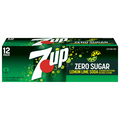 7UP Zero Sugar Lemon Lime Soda Caffeine Free - 12 pk