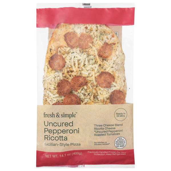 Fresh & Simple Sicilian Style Pepperoni Ricotta Pizza