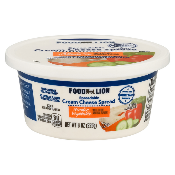 Save on Food Lion Cream Cheese Spread Spreadable Garden Vegetable Order