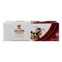 Our Brand Cranberry Lime Seltzer Water - 12 pk