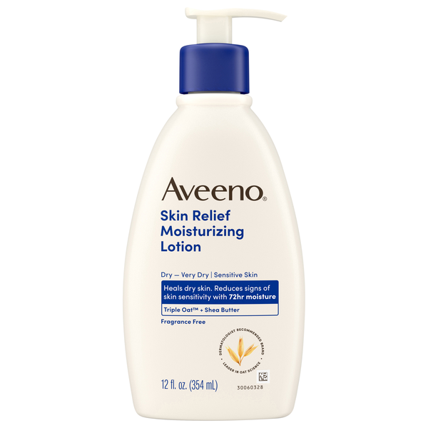Aveeno Skin Relief Moisturizing Lotion Very Dry Skin Fragrance Free Pump