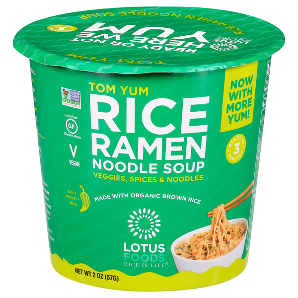 Lotus Foods Gluten Free Vegan Tom Yum Rice Ramen Noodle Cup